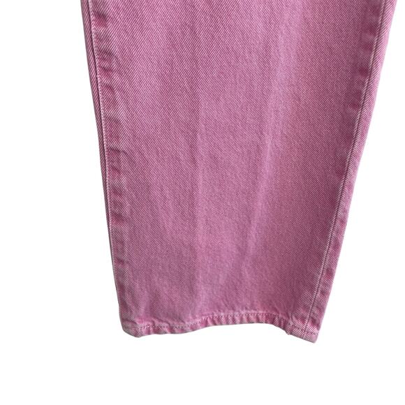 Madewell Baggy Straight Leg Jeans in Retro Pink High Rise Denim Womens 26 - Picture 3 of 10